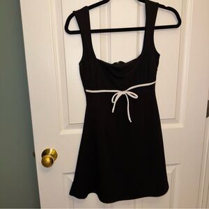 Windsor Black Dress with Heart Logo Tag